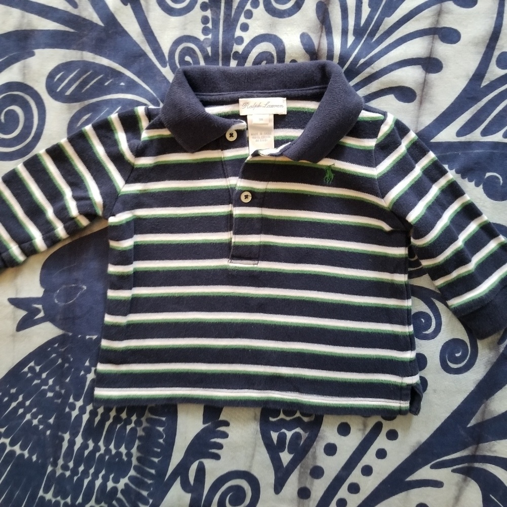 Ralph Lauren long sleeve baby polo shirt